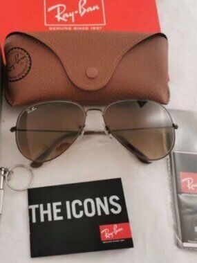 Ray-Ban 3025 Brown Aviator Sunglasses 58mm